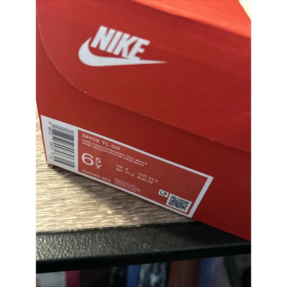 NIB Nike Shox TL GS Size 6.5 Y Shoes Pink/White/Red IQ5090663 Women's Size 8